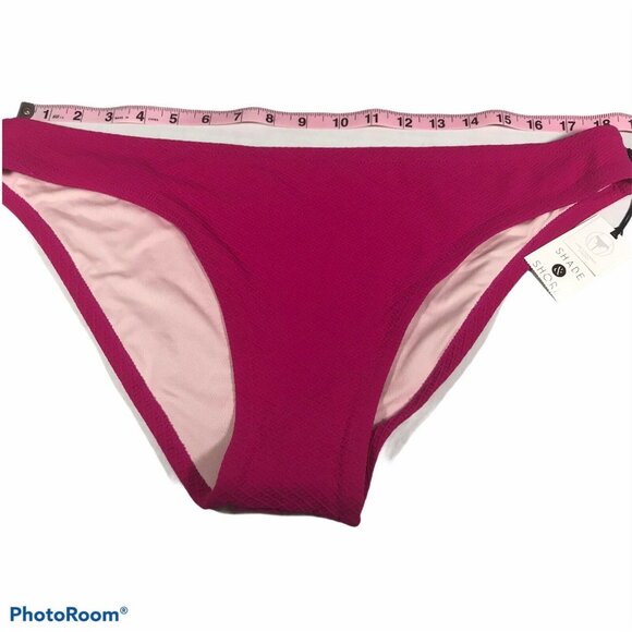 Shade & Shore Womens Size XL Swim Bikini Bottom Low Coverage Cheeky Red New - Picture 6 of 8